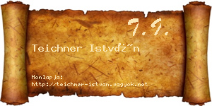 Teichner István névjegykártya